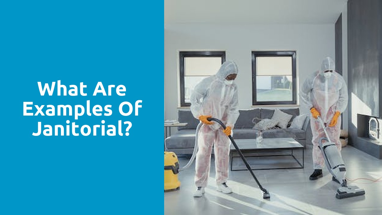 What are examples of janitorial?
